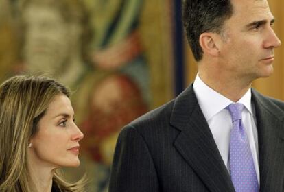 Don Felipe y doña Letizia, en un acto oficial.