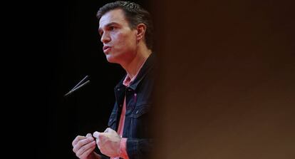 El líder del PSOE, Pedro Sánchez, ayer.