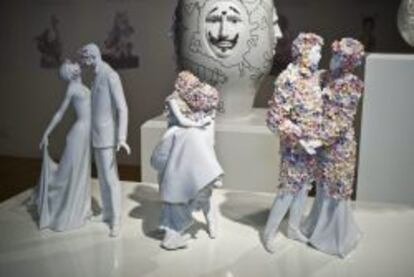 Aspecto de una pieza del año 2000 que se exhibe en la exposición que celebra el 60 aniversario de la fundación de la firma española Lladró en el Museo de Artes y Diseño de Nueva York (EEUU).
