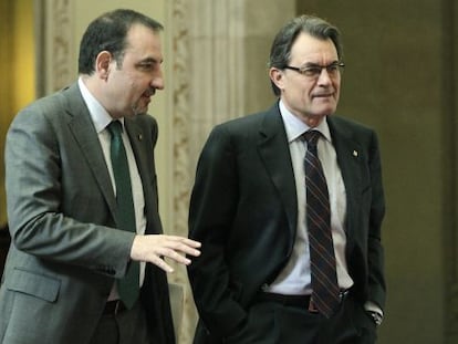 Ramon Espadaler i Artur Mas, en una imatge d'arxiu.