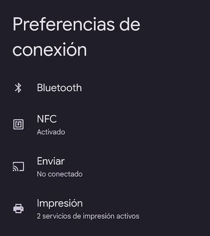 Función de Preferencias de conexión en Android 15