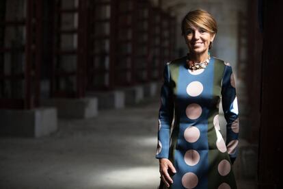 La coleccionista italian Patrizia Sandretto, en la nave del Matadero que ser&aacute; sede de su fundaci&oacute;n.