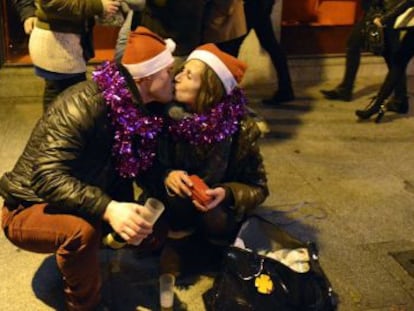 Celebraciones en el entorno de la Puerta del Sol.