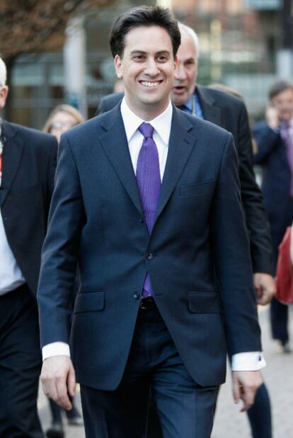 Ed Miliband, ayer en Manchester.