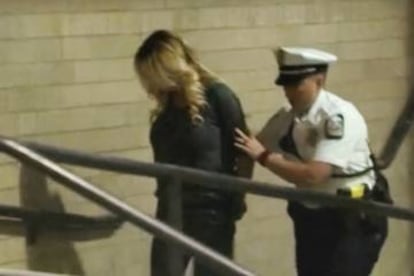 Stormy Daniels, detenida en Columbus (Ohio, EEUU).