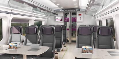 Interior del Avril adquirido por Renfe.