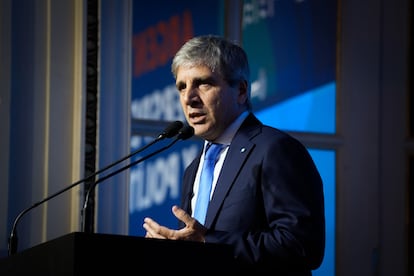 Luis Caputo, durante el Council of the Americas 2025, este jueves.