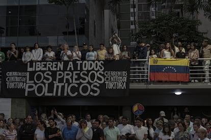 Protesta para la liberación de los presos políticos en Caracas, Venezuela, el 8 de agosto de 2024.