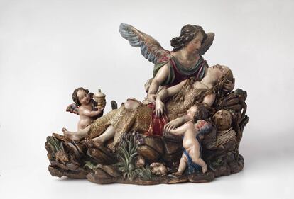 'El éxtasis de María Magdalena', escultura de terracota policromada de Luisa Roldán.