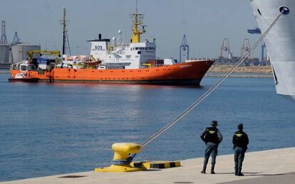 El barco 'Aquarius' llega a Valencia el 17 de junio. 