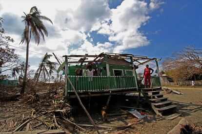 Impacto en la ciudad de Puerto Cabezas de la tormenta tropical Iota en noviembre.