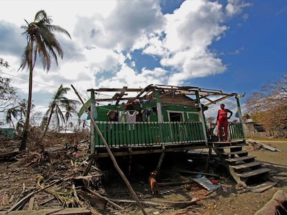 Impacto en la ciudad de Puerto Cabezas de la tormenta tropical Iota en noviembre.