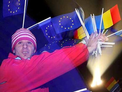 Celebraciones en Bucarest por el ingreso en la UE el pasado 1 de enero de 2006.