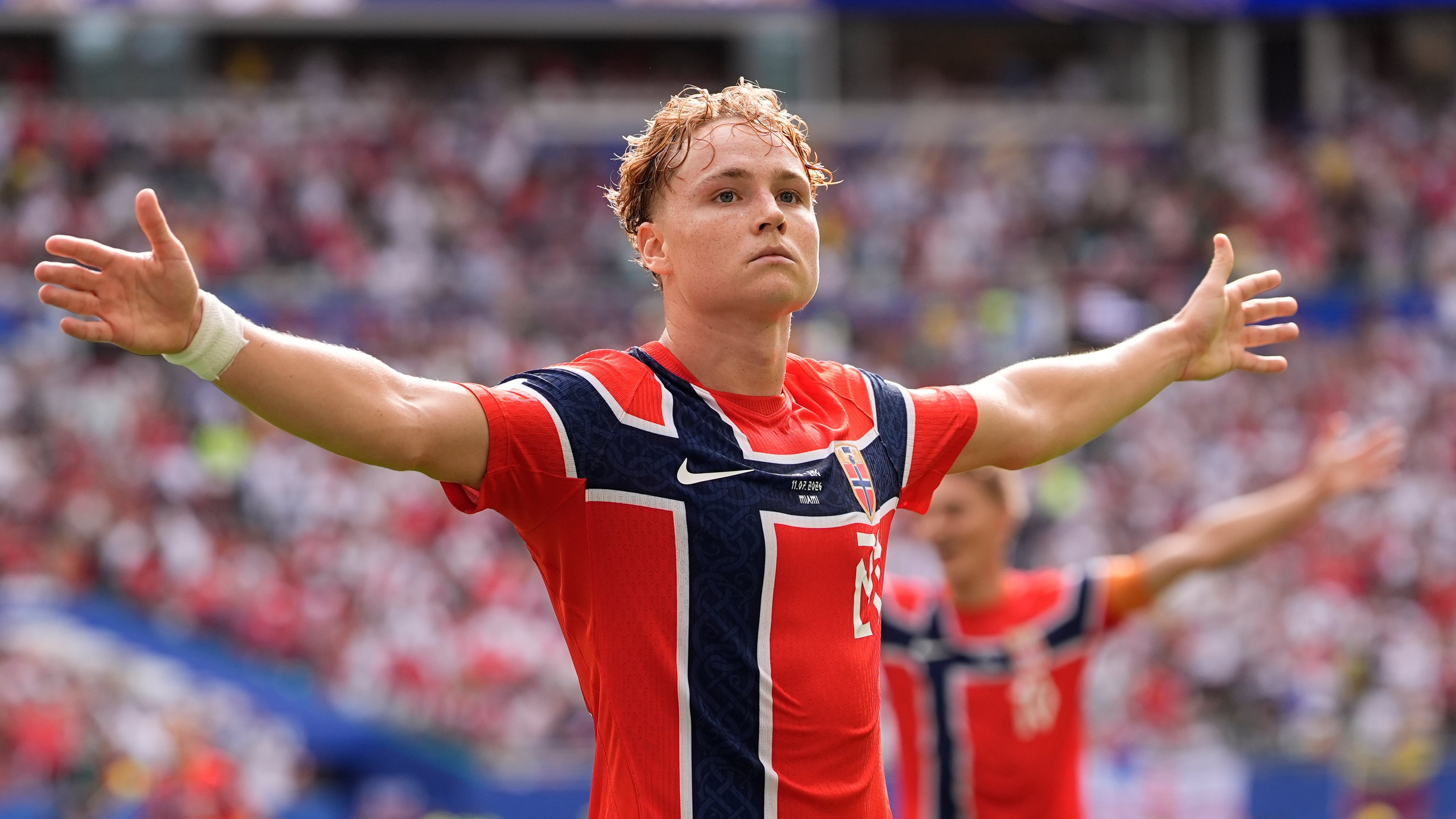 Así fue el gol de Schjelderup con el que Noruega estrenó el marcador frente a Inglaterra