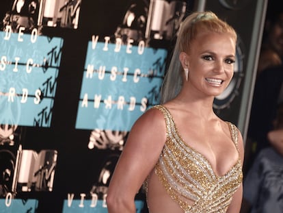 Britney Spears durante su llegada a la alfombra roja de los MTV Video Music Awards, en 2015.