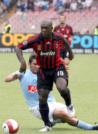 Seedorf durante el partido del Milan contra Nápoles