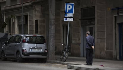 Plaça per a persones amb discapacitat a Barcelona.