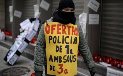 Protesta de Mossos al Departament d'Interior.