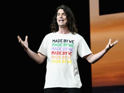Adam Neumann, durante una conferencia en el Teatro Microsoft de Los Ángeles, en 2019.