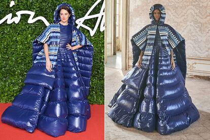 Shailene Woodley y su vestido-plumas de Pierpaolo Piccioli para Moncler.