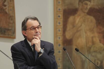 Artur Mas en el Palau de la Generalitat, en 2017.