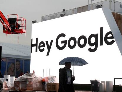 Pabellón de Google en la conferencia tecnológica en Las Vegas