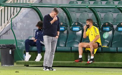 Óscar García, el pasado viernes en el estadio Martínez Valero en el partido entre el Elche y el Celta.