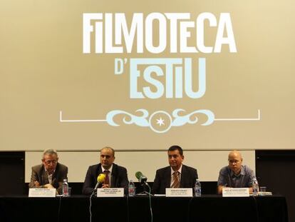 Presentación de la Filmota d'Estiu y Nits de Cinema con Antonio Ariño, Manuel Tomás, Roberto Cámara y José Antonio Hurtado.