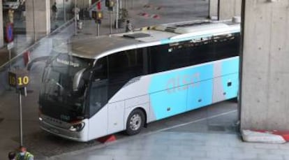 Un autobús de Alsa en la Estación Sur de Madrid.