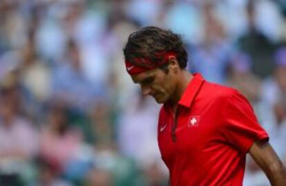 Federer, durante la final.