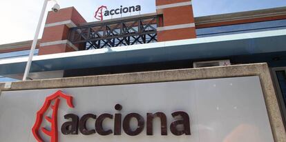 Fachada principal de la sede de Acciona en Alcobendas (Madrid).