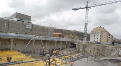 Obras en la estación de autobuses de San Sebastián.