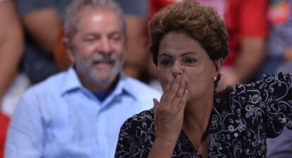 Dilma e Lula no dia 20: petista tem leve liderança.