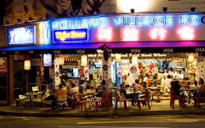 &#039;Food Centre&#039; en Holland Village, en Singapur. 
 
 