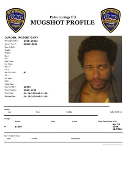 Ficha policial Gary Dourdan