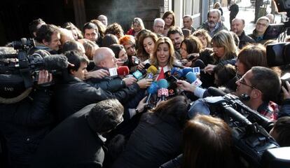 Susana Diaz a la seva arribada a el Comite Federal del PSOE.