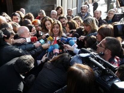 Susana Diaz a la seva arribada a el Comite Federal del PSOE.