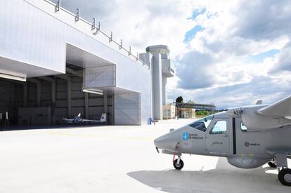 Pruebas de Indra sobre el avión Targus.