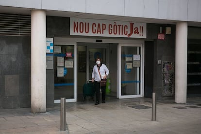 Reivindicació a la porta del CAP del Gòtic. 