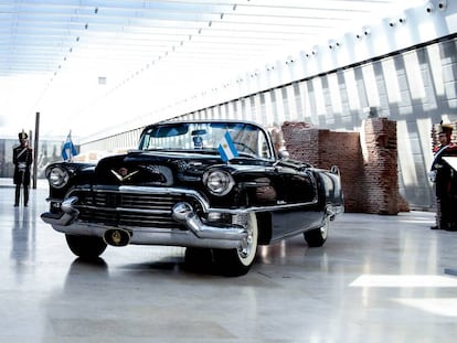 El Cadillac modelo 50 por que el trabajaron durante 11 meses, en el museo de la Casa Rosada.