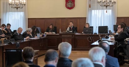 Vista oral de la pieza política del 'caso ERE', en la Audiencia de Sevilla en 2019.