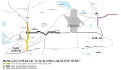 Autopista de Cintra en el &aacute;rea de Dallas