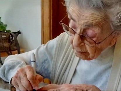 Conchita Calvillo Alonso, activista mexicana que falleció a los 105 años de edad este 7 de mayo en San Luis Potosí.