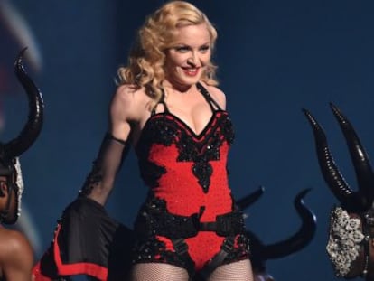 Madonna, durante una actuación.
