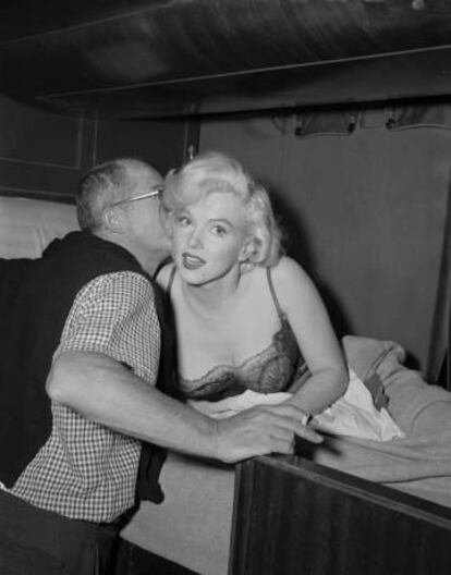 Billy Wilder y Marilyn Monroe, en el rodaje.