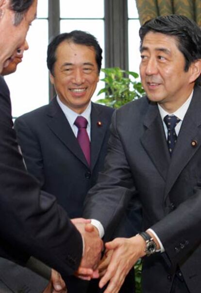 Shinzo Abe, tras ser elegido nuevo primer ministro japonés.