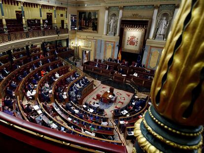 Hemiciclo del Congreso de los Diputados, en Madrid.