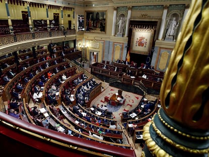 Vista del hemiciclo del Congreso de los Diputados.