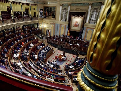 Vista del hemiciclo del Congreso de los Diputados.