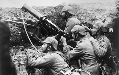 Soldados alemanes durante la Gran Guerra.